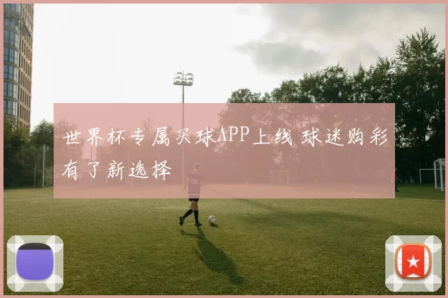世界杯专属买球APP上线 球迷购彩有了新选择