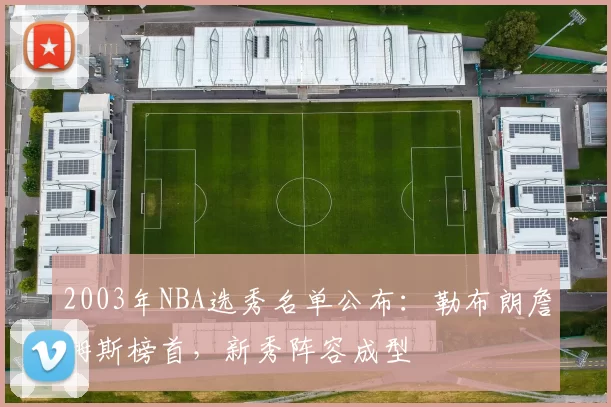 2003年NBA选秀名单公布:勒布朗詹姆斯榜首,新秀阵容成型