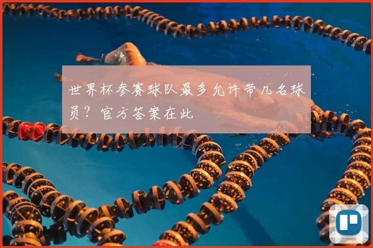 世界杯参赛球队最多允许带几名球员？官方答案在此