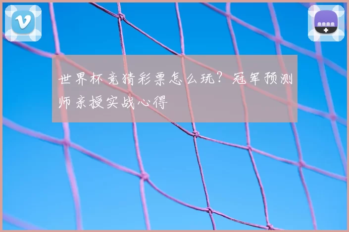 世界杯竞猜彩票怎么玩?冠军预测师亲授实战心得